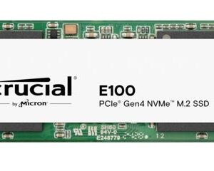 Crucial E100 1TB Gen4 NVMe SSD 5000/4500 MB/s R/W 80TBW 350K/460K IOPS 1M hrs MT