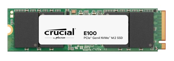 Crucial E100 2TB Gen4 NVMe SSD 5000/4500 MB/s R/W 100TBW 350K/460K IOPS 1M hrs M