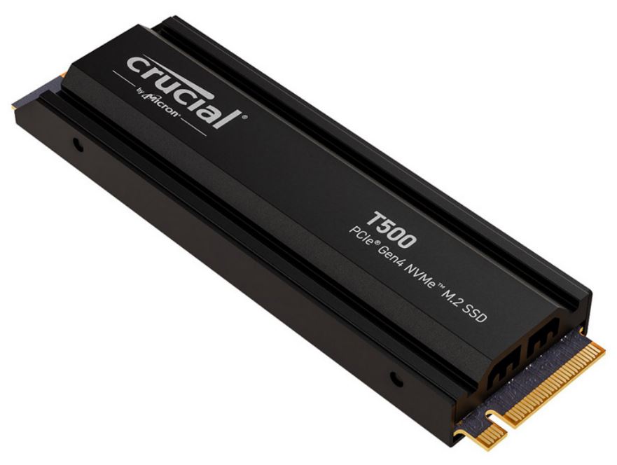 Crucial T500 2TB Gen4 NVMe SSD Heatsink - 7400/7000 MB/s R/W 1200TBW 1440K IOPs