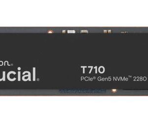 Crucial T710 1TB PCIe Gen5 NVMe 2280 SSD - 14900/13700 MB/s R/W 600TBW 2.2M IOPs
