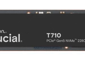 Crucial T710 4TB PCIe Gen5 NVMe 2280 SSD - 14500/13800 MB/s R/W 2400TBW 2.3M IOP