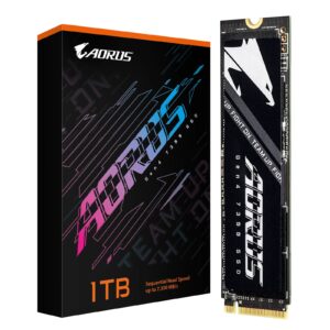 Gigabyte AORUS Gen4 7300 SSD 1TB PCIe4x4 NVMe1.4 M.2 2280 3D TLC DDR4 1GB 7300/6