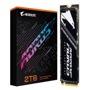 Gigabyte AORUS Gen4 7300 SSD 2TB PCIe4x4 NVMe1.4 M.2 2280 3D TLC DDR4 2GB 7300/6