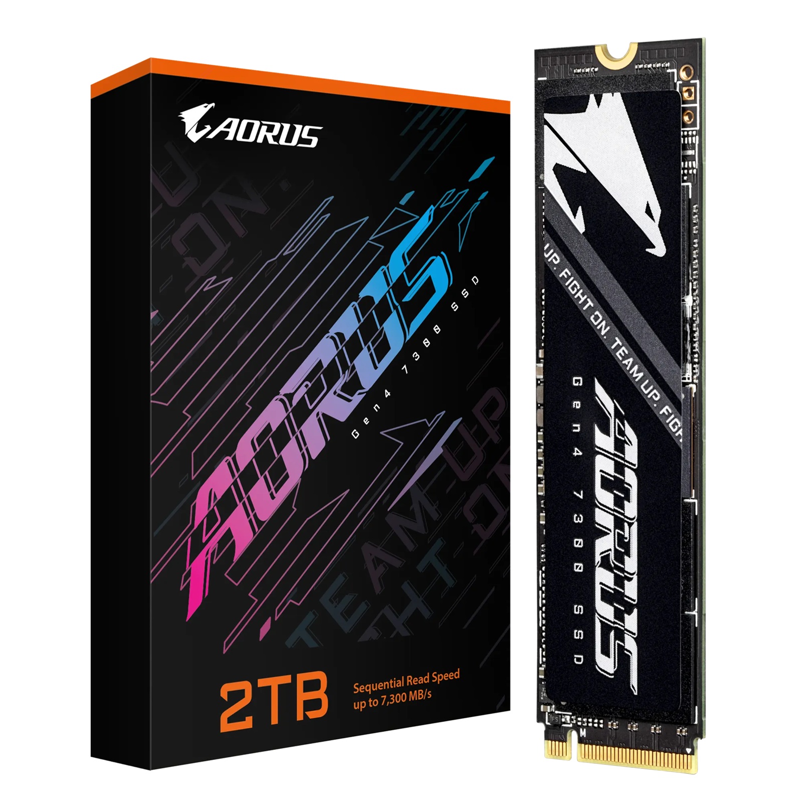 Gigabyte AORUS Gen4 7300 SSD 2TB PCIe4x4 NVMe1.4 M.2 2280 3D TLC DDR4 2GB 7300/6