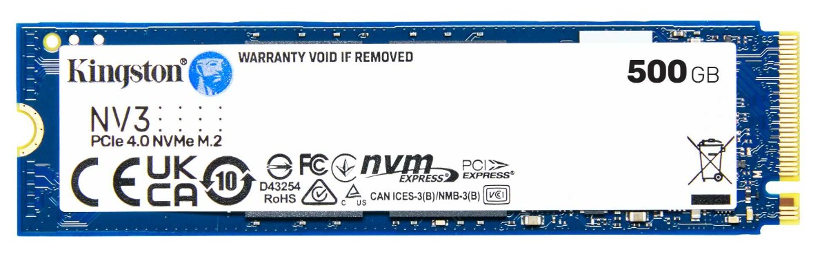 Kingston SNV3S NV3 500G PCle 4.0x4 NVMe M.2 2280 Gen4 SSD 5000/3000MB/s 3D HAND