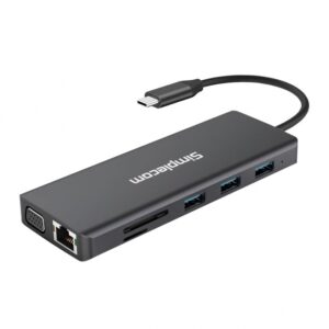 Simplecom CHN612 USB-C 12-in-1 Multiport Docking Station Dual HDMI + VGA Triple