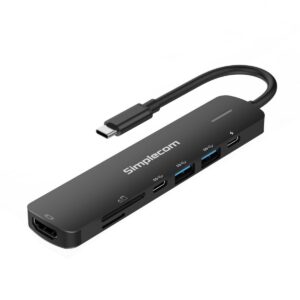 Simplecom CHT570 USB-C SuperSpeed 7-in-1 Multiport Hub Adapter HDMI 2.0 Docking