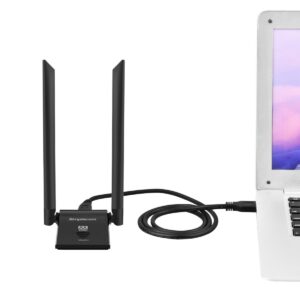 Simplecom NW628v2 AX1800 Dual Band WiFi 6 USB Adapter with 2x 5dBi High Gain Ant