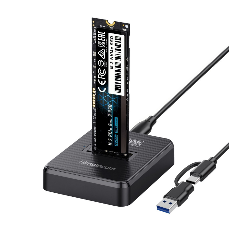 Simplecom SD511 M.2 SSD Docking Station NVMe and SATA Dual Protocol USB 3.2 Gen
