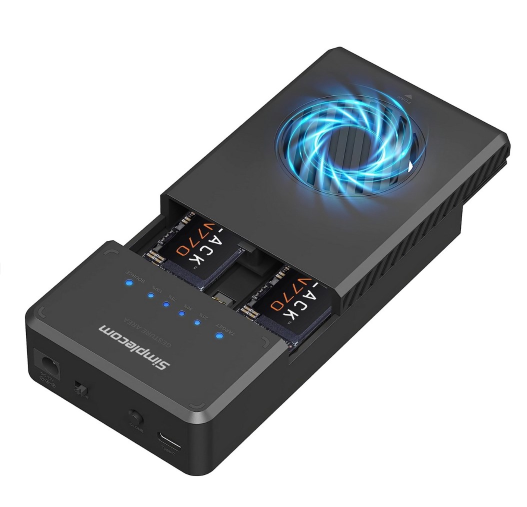 Simplecom SD560 Dual Bay NVMe M.2 SSD Enclosure Offline Clone Docking Station US