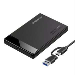 Simplecom SE109 Tool-free 2.5' SATA HDD SSD to USB-C Enclosure USB 3.2 Gen 1 Com