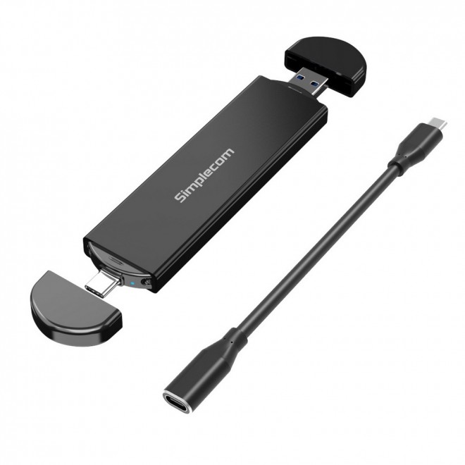 (LS)Simplecom SE522 NVMe / SATA M.2 SSD to USB 3.2 Gen 2 Dual USB Connector Encl