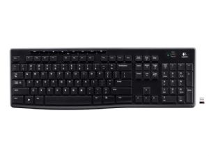 Logitech K270 2.4 GHz Wireless Full Size Keyboard 128-bit AES encryption 24-mont
