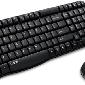 RAPOO X1800S 2.4GHz Wireless Optical Keyboard Mouse Combo Black - 1000DPI Nano