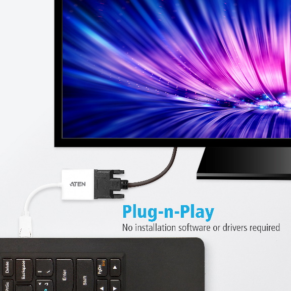 Converts DisplayPort signals to DVI output