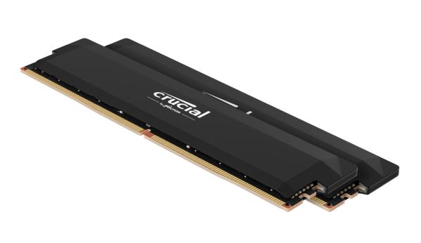 Crucial Pro 64GB (2x32GB) DDR5 UDIMM 6000MHz CL40 Black Heat Spreader Support In