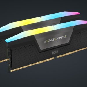 Corsair Vengeance RGB 16GB (2x8GB) DDR5 DRAM 5200MT/s CL40 Memory Kit — Black