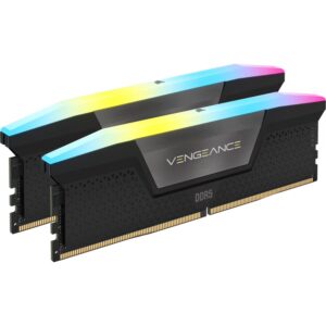 Corsair Vengeance RGB 32GB (2x16GB) DDR5 DRAM 6400MT/s C36 Memory Kit — Black
