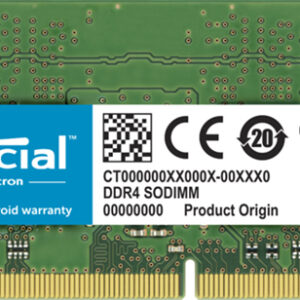 Crucial 32GB (1x32GB) DDR4 SODIMM 3200MHz CL22 1.2V Dual Ranked Laptop Laptop Me