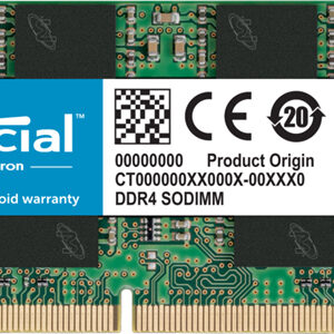 Crucial 8GB (1x8GB) DDR4 SODIMM 3200MHz CL22 1.2V UnRanked Laptop Laptop Memory