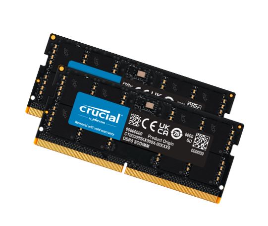 Crucial 128GB (2x64GB) DDR5 SODIMM 5600MHz CL46 Laptop Laptop Memory