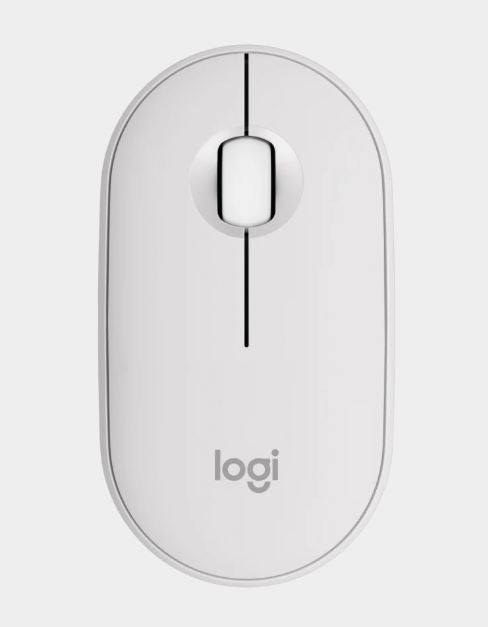 (LS)Logitech Pebble M350S Wireless Optical Mouse White Graphite 1000 dpi Bluet