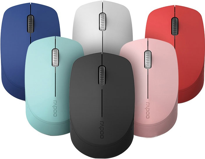 RAPOO M100 2.4GHz & Bluetooth 3 / 4 Quiet Click Wireless Mouse Red - 1300dpi C