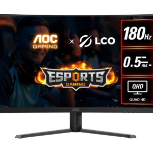 AOC 31.5' QHD Curved Monitor (CQ32G4E) – 180Hz VA