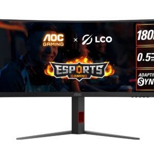 AOC 34' WQHD Curved Monitor – 3440×1440@180Hz