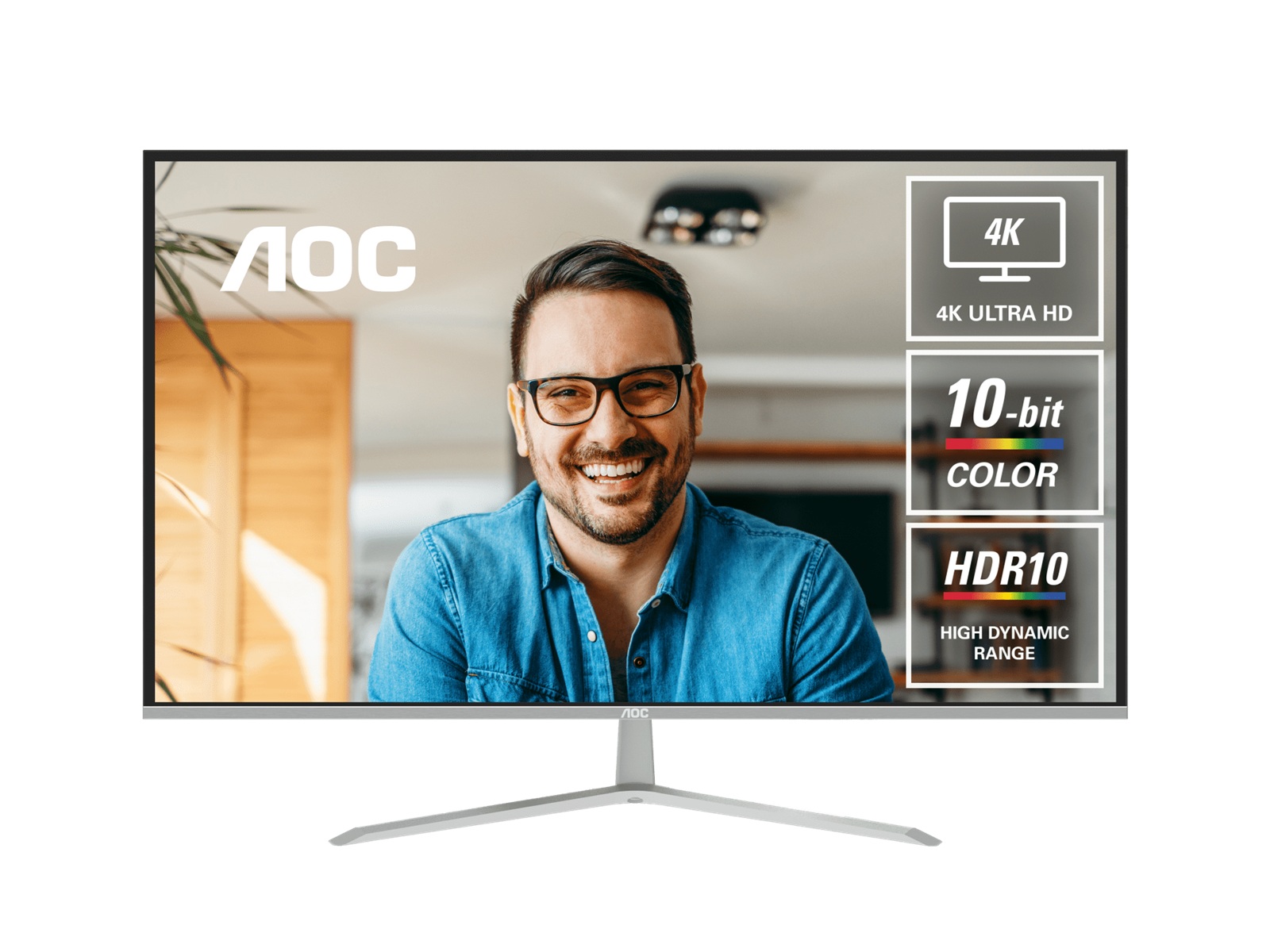 AOC 31.5' 4K Monitor – UHD 3840×2160 @60Hz