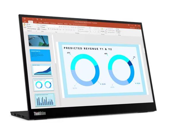 LENOVO ThinkVision M14D 14' 2.2K WLED IPS USB-C Portable Monitor 2240x1140 6ms 1