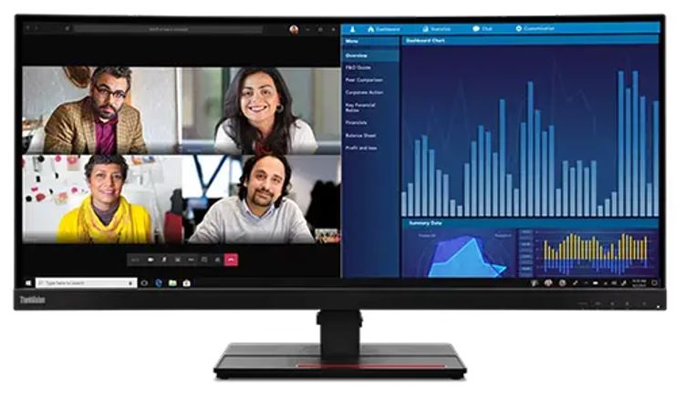 LENOVO ThinkVision P34W-20 34' 60Hz QHD IPS Monitor 4K 3440x1440 21:09 4ms Heigh