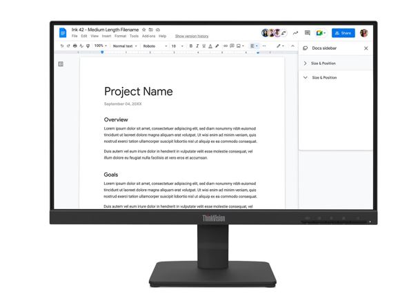 LENOVO ThinkVision S22-4E 21.5' FHD IPS Monitor 1920x1080 100Hz 16:9 4ms Anti-Gl