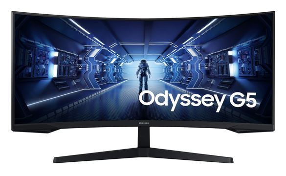 Samsung 34' Odyssey G55T WQHD Curved 3440x1440 21:9 1000R 165Hz 1ms 250 cd/? Fre