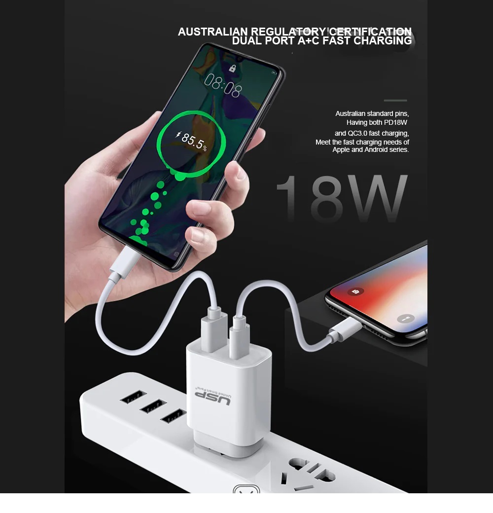 1xUSB-A(18W QC 3.0