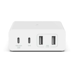 Belkin BoostCharge Pro 108W USB-C (PD 3.0) 4-Port GaN Wall Charger - White (WCH0