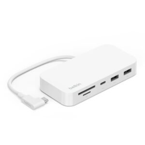 Belkin Connect USB-C 6-in-1 Multiport Hub with Mount - White (INC011btWH)