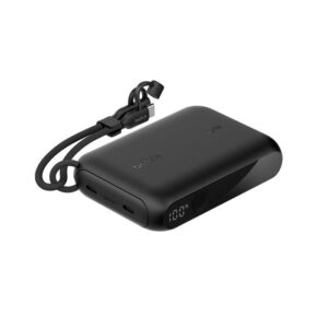 Belkin BoostCharge 10K mAh Power Bank with Display w/ Integrated  USB-C Cable 60
