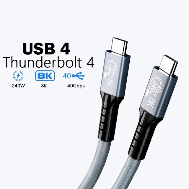 USP BoostUp Hyperlink USB4 USB-C to USB-C Cable (1.8M) Black -USB4 - 40Gbps