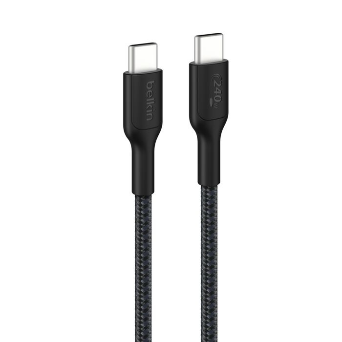 Belkin BoostCharge Pro Braided USB-C To USB-C Cable (2M) - Black (CAB025FQ2MBK)