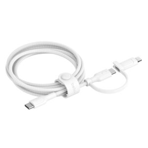 Belkin BoostCharge Pro 2-in-1 USB-C to USB-C/ Lightning (1.5M) - White (CAC003fq