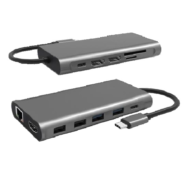 Cygnett Unite 12-in-1 USB-C Multiport Hub Adapter Dock(CY4549HUB12)4xUSB-A 2xUSB