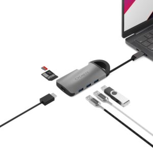 Cygnett Unite 7-in-1 USB-C Multiport Hub Adapter Dock (CY4550HUBC7)3xUSB-A (3.0