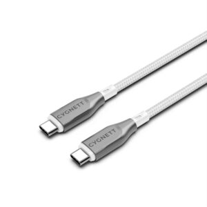 Cygnett Armoured Braided USB-C to USB-C (2.0) Cable (3M) -White (CY4679PCTYC)