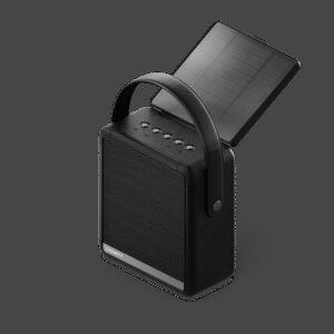 Cygnett FreePlay Solar Charging Wireless Speaker & 8K Power Bank - Black(CY4968S