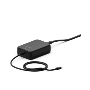 Cygnett PowerMaxx 65W PD GaN Laptop Charger with Integrated USB-C Cable (1M) -Bl