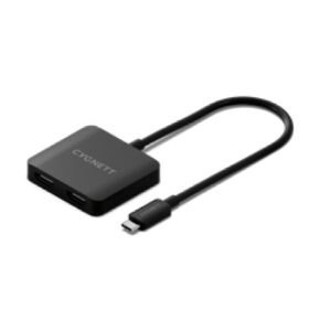 Cygnett Unite 2-in-1 USB-C to Dual HDMI Hub -Black(CY5391CYHUB)