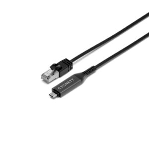 Cygnett Unite USB-C To RJ45 Ethernet Cable Gigabit (5M) - Black(CY5506PCCCE)