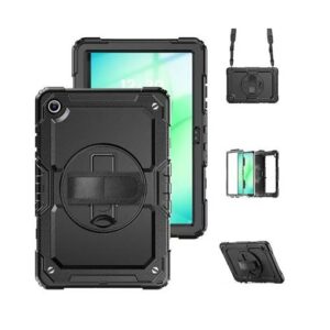 USP Rugged Samsung Galaxy Tab A11+ / Tab A9+ (11') Case Black - Built-in-Kicksta