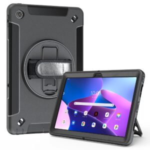 USP Rugged Lenovo Tab M11 (11') Case + Screen Protector Black - Built-in-Kicksta